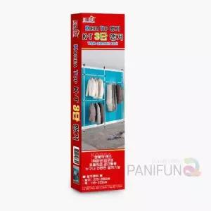 3단 폴행거 25mm 원룸 옷걸이 압축 파이프 방행거봉 고정식 천장 행거 매장용 옷방 걸이 스틸 간이