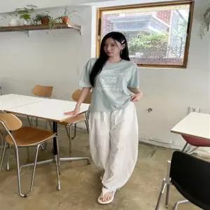 [핀디] 바스락 조거 와이드 트레이닝 팬츠 밴딩 벌룬 나일론 하의