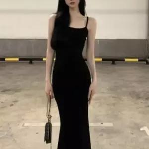 여성 여름 뷔스티에 서스펜더 민소매 롱원피스 끈나시 롱치마 롱원피스 원피스 레이어