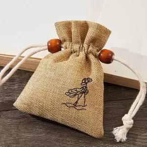 WL 마 주머니 복주머니 파우치 12X15cm WFLRCVC