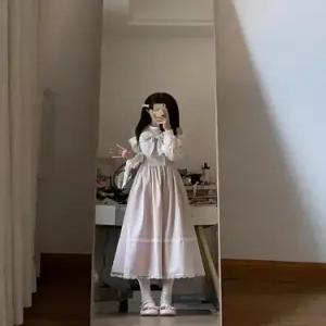 원피스 여친 가을 레이스 오프숄더 연핑크 끈 러블리 롱스커트 붐 DUCHI3