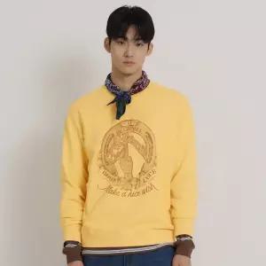 [백화점 정품] 빈폴 25SS [SS26]적토마 그래픽 포인트 스웨트 셔츠 - 머스타드 :BC6141C51G