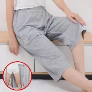 지퍼 성인 환자 기저귀 바지 개방 환자복 반바지