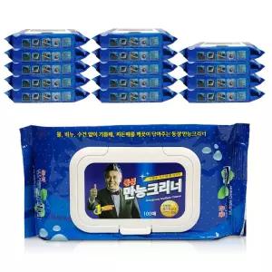 청소용품 동성 만능크리너 티슈형 찌든때 제거 리필 100매x15개