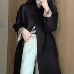 여성 자켓 루즈핏 카라 가을 간절기 코트 트렌치 롱