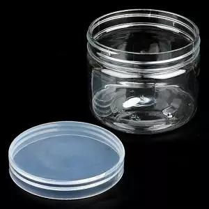 약통 원형통 7cm/150ml 투명 수납 케이스 플라스틱 보관함