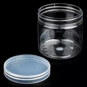 약통 원형통 7cm/200ml 투명 수납 케이스 플라스틱 보관함