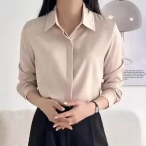 여성 하객룩 새틴 블라우스 오피스룩 봄가을 우아한