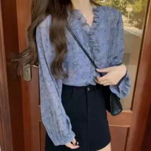 여성 하객룩 봄가을 쉬폰블라우스 블라우스 기본데일리룩 데일리 쉬폰 오피스룩 프릴