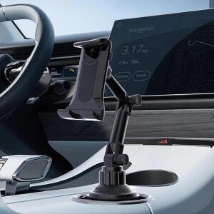 자동차 태블릿 스탠드 컵 슬롯 360 조절식 스마트폰 홀더 270 틸트 바 삼각형베이스 Ram 마운트 SUV 도구 I