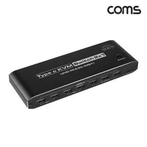 C타입 KVM 듀얼 모니터 스위치 HDMI DP PC 2대 제어 4K 60Hz선택기 2포트 비디오 용기