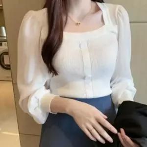 여성니트 상견례 코디 쉬폰 예쁜블라우스 블라우스 결혼식 결혼식블라우스 봄가을 예