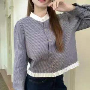 여성 차이나셔츠 세련된핏 노카라블라우스 노카라 여성프릴블라우스 블라우스 차이나