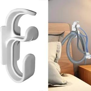 언훅 방지 기능이 있는 CPAP 호스 걸이 - 손상 없는 걸이형 마스크 후크 및 홀더 접착 스트립 엉킴을