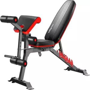 다리 신전 및 설교 패드가 있는 바디리듬 다기능 웨이트 벤치 하강 프레스용 운동 전신 위한 근력 플랫 앤