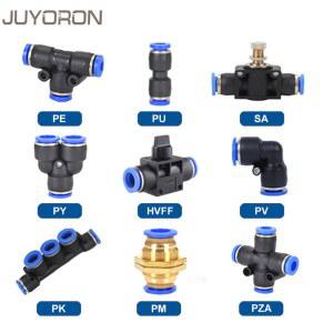 1PCS /PY/PV/PZA/PE 공압 피팅 파이프 튜브 공기 퀵 4mm 6mm 8mm 10mm 12mm 14mm 워터 푸시 인 호스 Cou