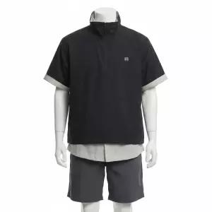 코오롱스포츠 남성 데이팩 루즈핏 후드 반팔 아노락 TLTCM26671BLK 3936849 330852