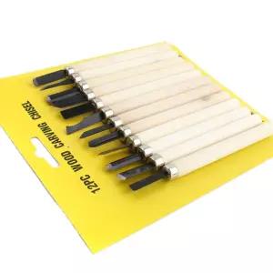 조각도 조각기 홈파기 끌 조소 조각칼 DIY 목공 12PCS 우드 나무 나무도 공예 카빙 나이프 도세트