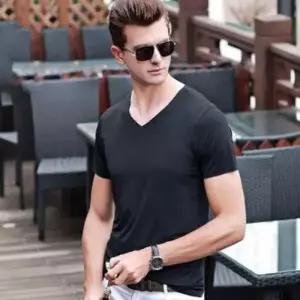 여름 이너 반팔 반팔셔츠 브이넥반팔 반팔티셔츠 무봉제심리스