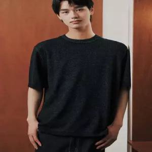 탑텐 남성) 투톤 크루넥 반팔 스웨터_MSF3ER1911 여 남성스웨터 3 5177371