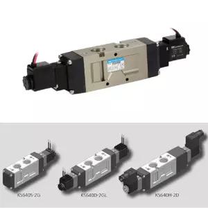 -공압솔레노이드밸브(5포트) KS640H 24V (1EA) 쏠밸브 유밸브 설비구 부품 배관구 작업구