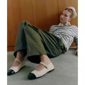 JILL BY JILLSTUART [핼리] 컬러배색 메리제인 플랫슈즈 - 2colors