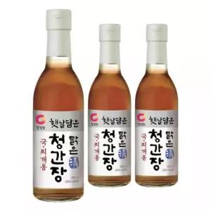 햇살담은 맑은 청간장 국찌개용 3개 390ml 식사 혼밥 즉석요리 집밥 정식 회식