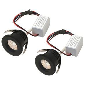 Scpopfer 2Pack 3W 미니 스포트라이트 AC 110V 220V 오목 천장 쇼케이스 디스플레이 언더캐비닛 조명기구 3000K 웜화이트, LED 전원 공급 드라이버 포함