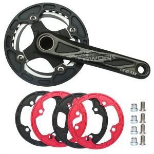 MTB 자전거 체인 휠 보호 커버  플레이트 가드  크랭크셋  전체 104bcd  32 T  34 38 42T