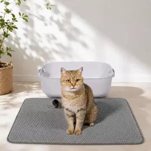 고양이 모래매트 화장실 벌집 발판 이중구조 패드