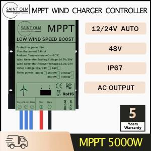 5000W MPPT 풍력 충전기 컨트롤러 레귤레이터 터빈 발전기 DC12/24/48V Lifepo4 Baterry Off Grid System