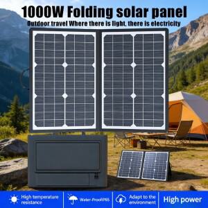 1000W 태양광 패널 키트  완벽한 캠핑용 접이식 발전소  휴대용 발전기 충전기  자동차  보트  카라반  캠