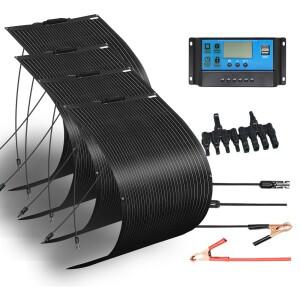 Solar Panel 유연한 태양 전지판 12V 키트 120W 360W 재생 에너지 배터리 용 충전 컨트롤러 케이블 RV 트레