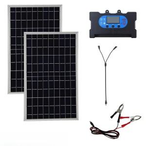 20W 18V 야외 태양광 패널 충전기 여행 캠핑 휴대폰 자동차 배터리 발전기용 100A 컨트롤러가 포함된 유연