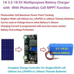1A 3.2V 7.4V 11.1V 14.8V 리튬 LiFePO4 티타네이트 배터리 충전기 모듈 MPPT 태양광 컨트롤러