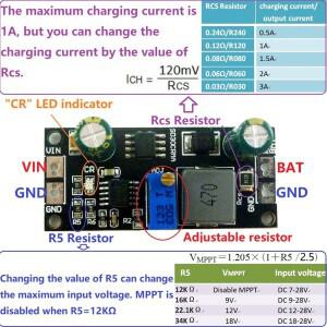 리튬 LiFePO4 티타네이트 배터리 충전기 모듈 보드 MPPT 태양광 컨트롤러 1A 3.2V 7.4V 11.1V 14.8V