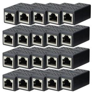 5/10/20Pcs RJ45 커플러 이더넷 케이블 LAN 커넥터 Cat7 Cat6 Cat5e 연장 어댑터