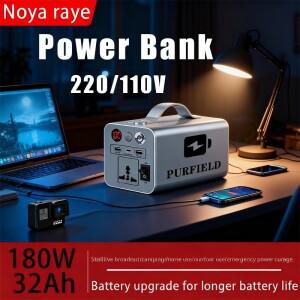 32000mAh 180W 파워뱅크 220/110V 휴대용 전원 스테이션 118.4Wh 태양광 발전기 야외 캠핑 텐트 여행용