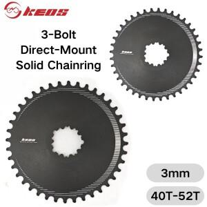 KEOS Road Gravel Bike 3 볼트 직접 장착 좁은 와이드 폐쇄형 가드 체인링 3mm 오프셋 단일 속도 7-12 호환