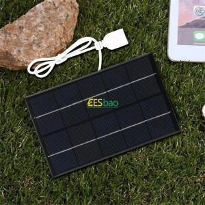 USB 태양 전지 패널 야외 5W 5V 휴대용 충전기 등산용 고속 폴리실리콘 여행용 DIY 발전기