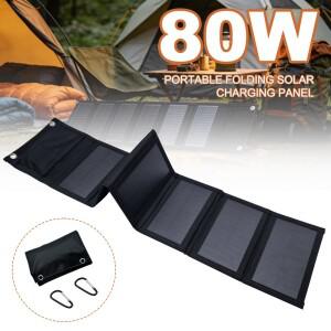 80W 태양광 충전 60% 접이식 보드는 야외 캠핑 RV에 적합하며  USB 케이블이 선물로 제공됩니다.