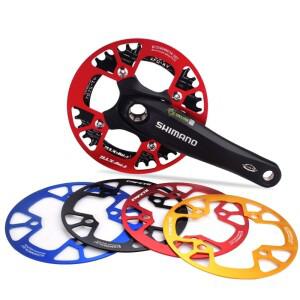 104BCD MTB 자전거 체인 링 보호 커버 32T/34T 36T/38T/40T/42T 스프로킷 크랭크 셋 가드 휠