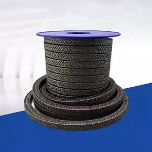 펌프 밸브 또는 기계식 씰 글랜드 스템 씰용 10피트 길이 흑연화 확장 PTFE 흑연 브레이드 압축 패킹 1/4 x