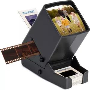 35mm 슬라이드 뷰어 3배 확대 및 LED 조명이 켜진 보기 기능을 갖춘 필름 네거티브 USB 전원 공급