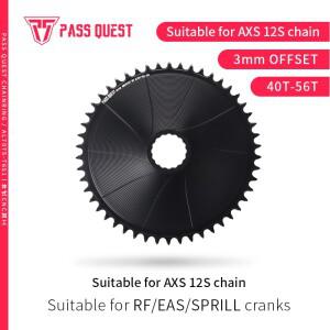 PASS QUEST 자전거 체인휠 레이스페이스 이스턴 3mm 오프셋 AXS 12S 다이렉트 마운트 로드 바이크 내로우