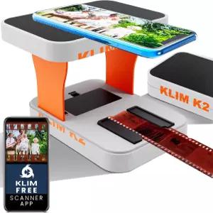 KLIM K2 모바일 필름 스캐너 35mm 무료 APP 포지티브 및 네거티브 컨버터 슬라이드 사진 디지저 컬러 현상