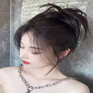 여성 하이틴 올림머리 부분가발 둥지머리가발 고열사 (HSJ-WFHK9LP)