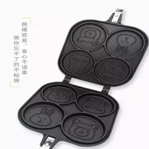 양면 4구 국화빵틀 팬케이크 오믈렛 베이킹 계란빵 공룡