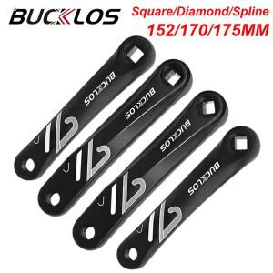 BUCKLOS 전자 자전거/실내 자전거 크랭크 암 152/170/175mm MTB 도로 BMX 셋 스퀘어/다이아몬드/스플라인