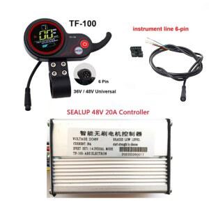 전동 킥보드 컨트롤러 36V 16A 48V 20A 브러시리스 모터 TF 100 LCD 디스플레이 미터 쿠구 M4 스쿠터 자전거 개조용